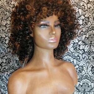Synthetic kinky curly wig